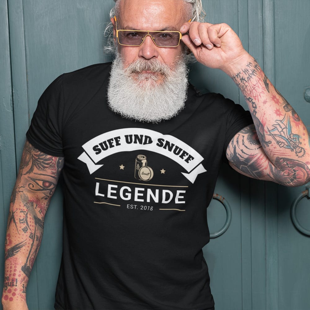 Unisex T-Shirt – Snuff und Suff Legende – Schwarz